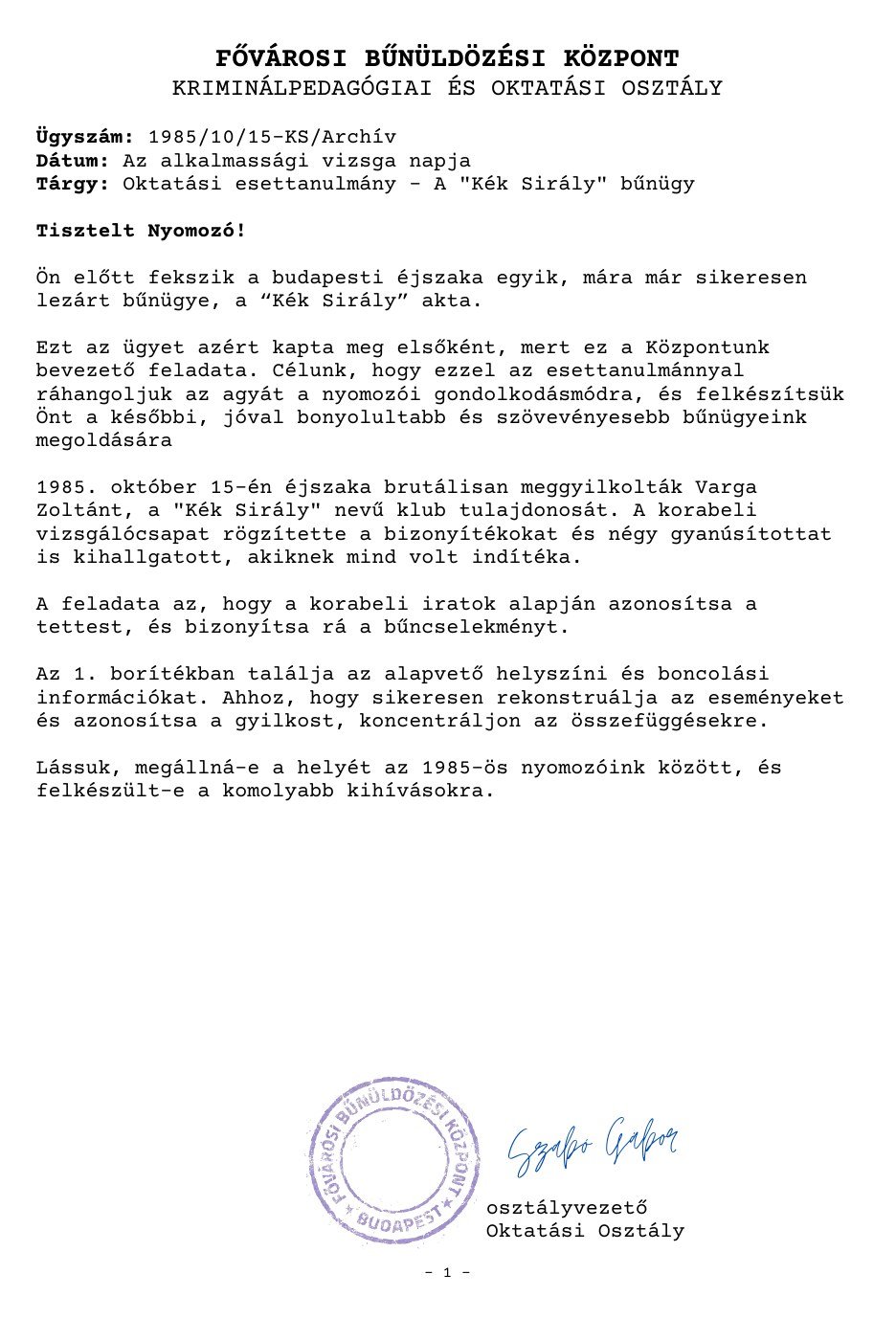 Első akta